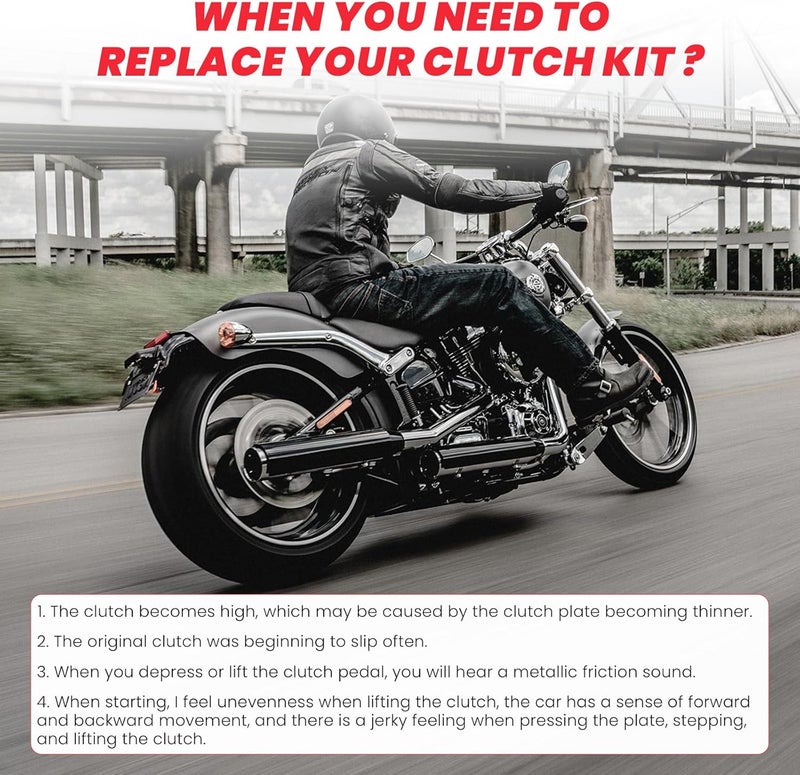 kekykm مجموعة ق clutch ديسك لوحات احتكاك فولاذية متوافقة مع هارلي ديفيدسون توين كام تورينغ داينا سوفتيل موديلات 1997-2017، بديل لرقم القطعة 37980-10 307-30-10013 - Image 4
